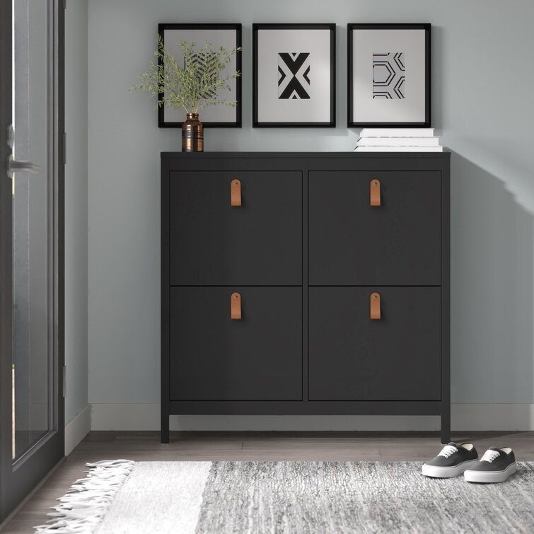 Black shoe storage online cabinet